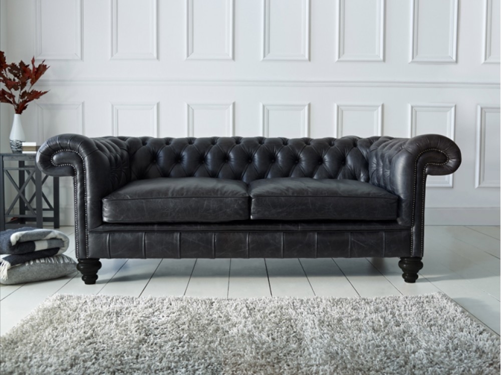 Black Leather Chesterfield Sofa Chesterfield Sofa Pinterest Throughout Chesterfield Black Sofas (Photo 1 of 15)