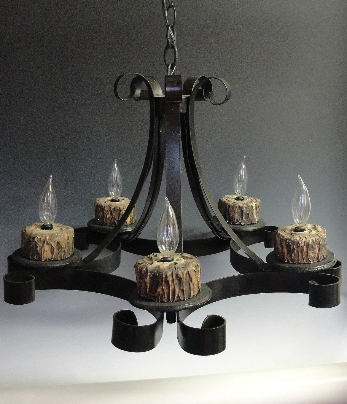 Black Wrought Iron Lighting Fixtures Roselawnlutheran In Modern Wrought Iron Chandeliers (Photo 10 of 12)