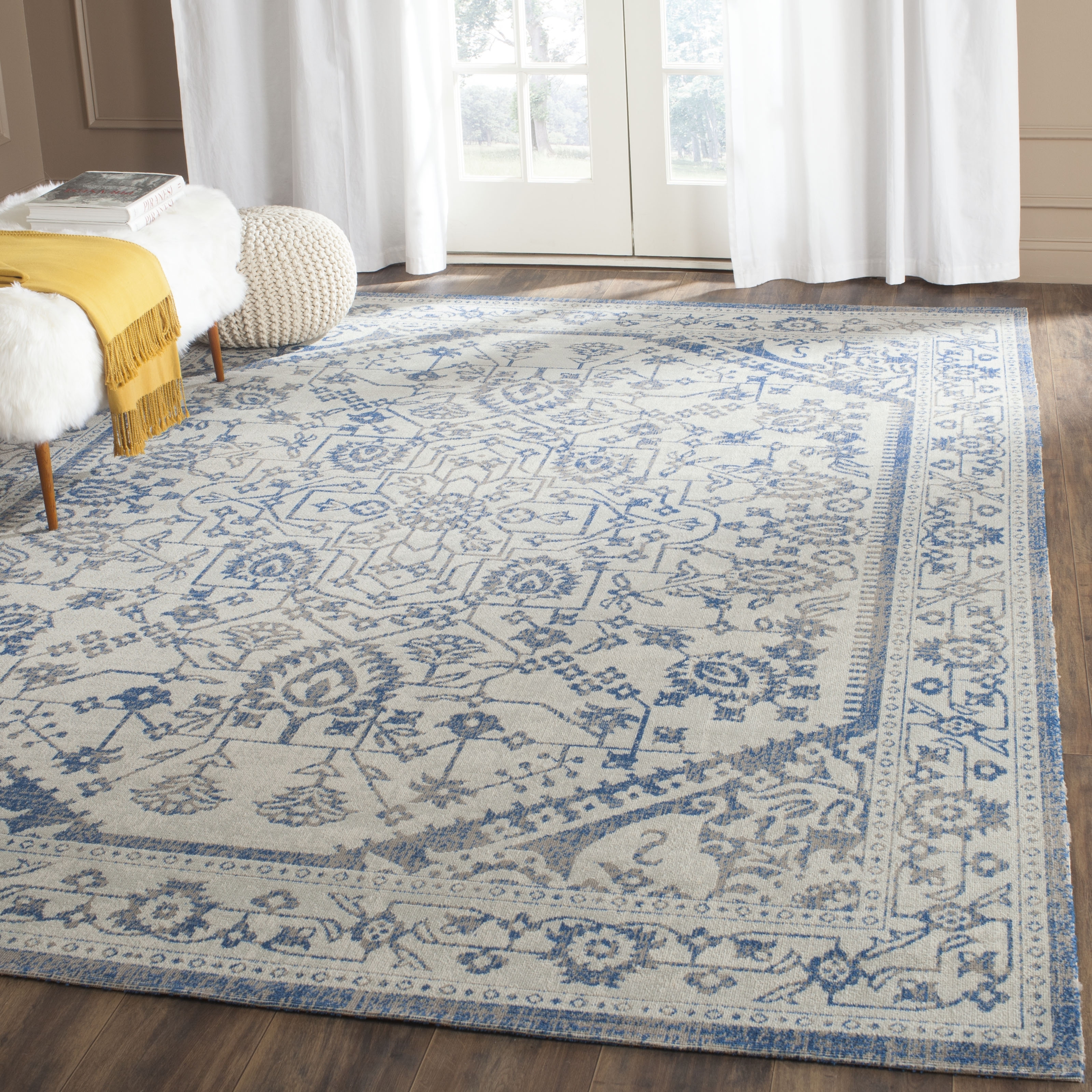 15 Collection of Blue Wool Area Rug