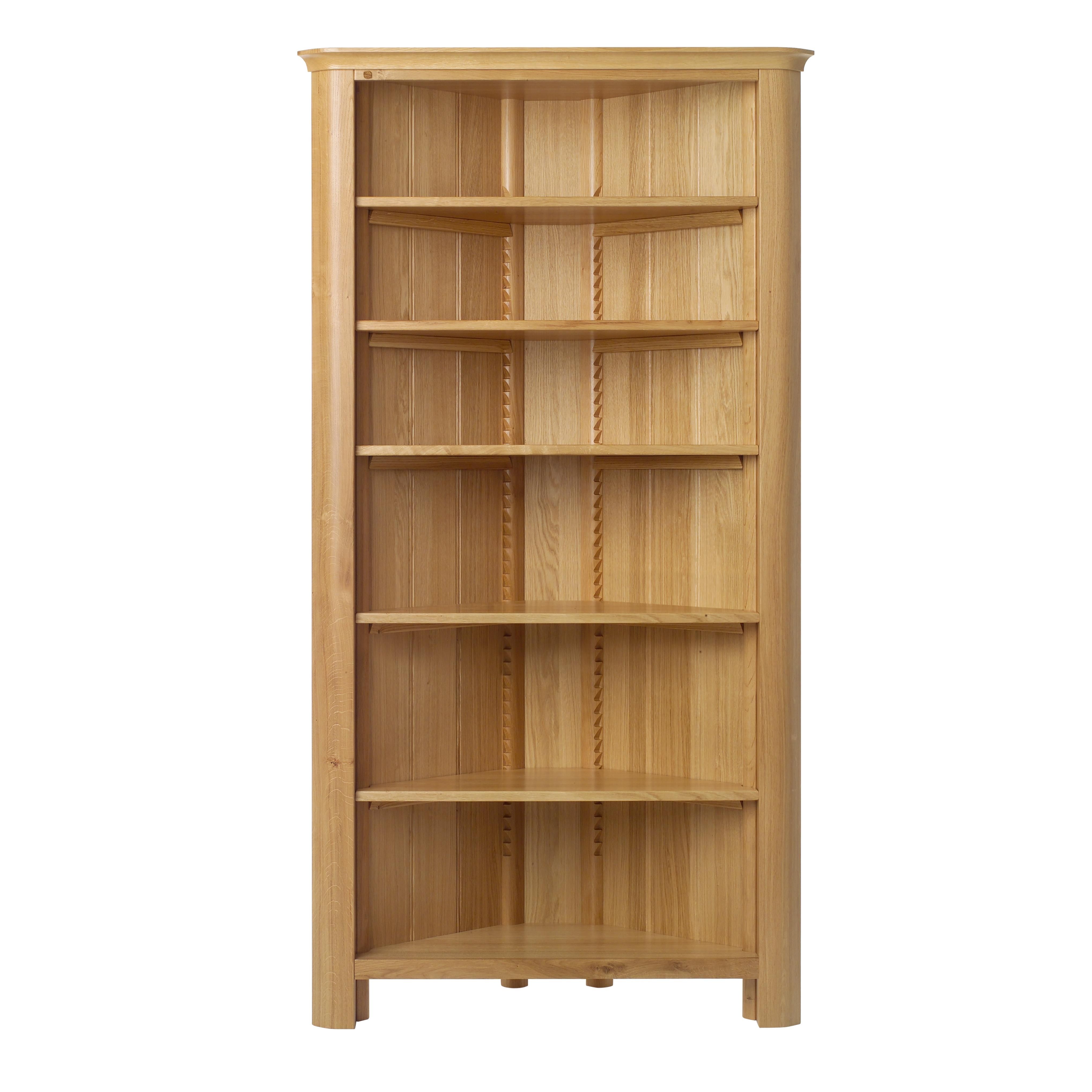 Bookcase Corner Unit Nanobuffet Regarding Corner Oak Bookcase (Photo 2 of 15)