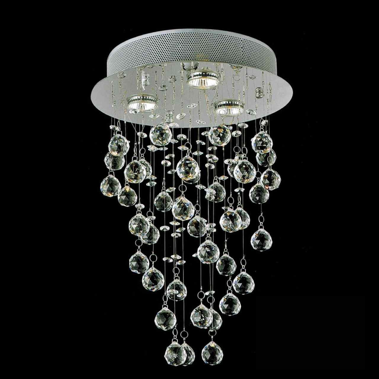 Brizzo Lighting Stores 18 Raindrops Modern Foyer Crystal Round In Chandelier Mirror (Photo 1 of 12)