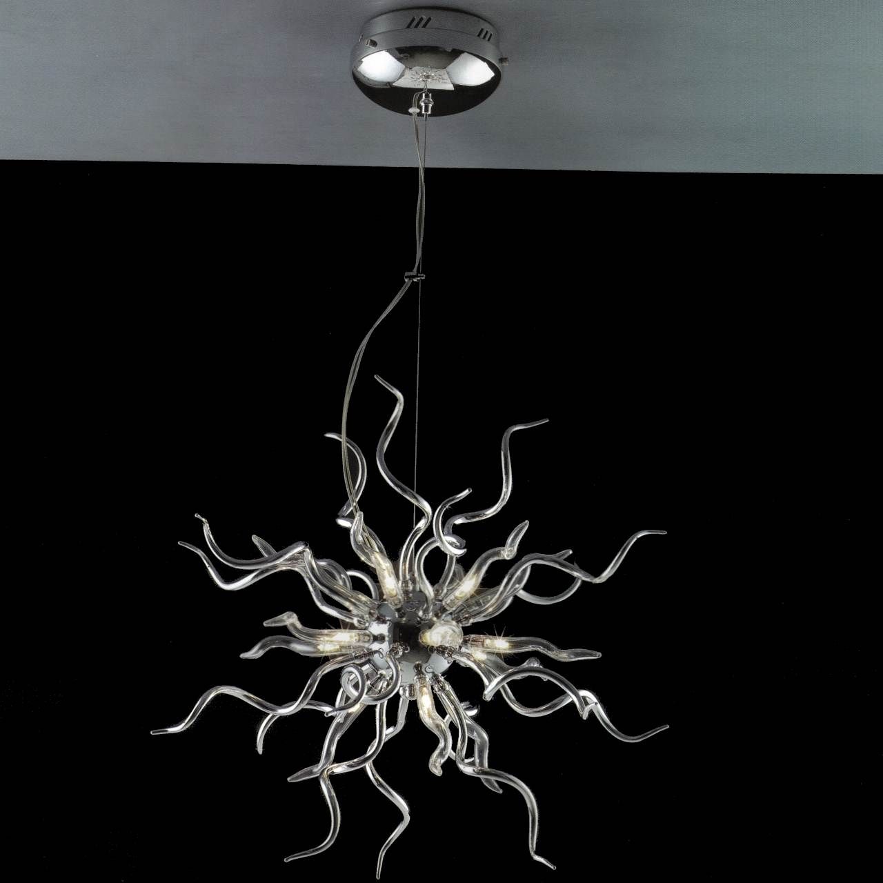 Brizzo Lighting Stores 23 Medusa Modern Round Chandelier Regarding Modern Glass Chandeliers (Photo 12 of 12)