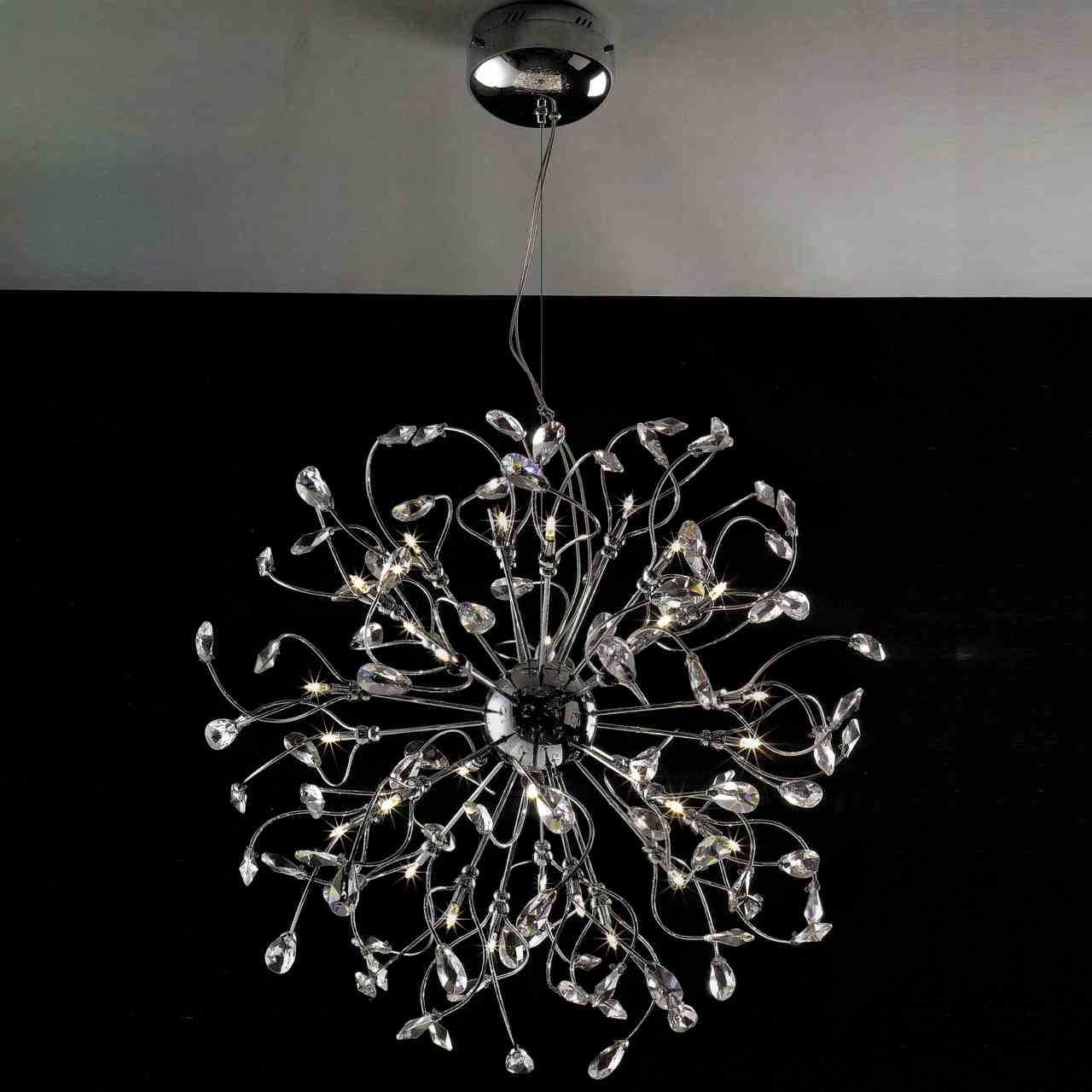 Brizzo Lighting Stores 30 Tempesta Modern Crystal Round In Modern Chrome Chandelier (View 6 of 12)