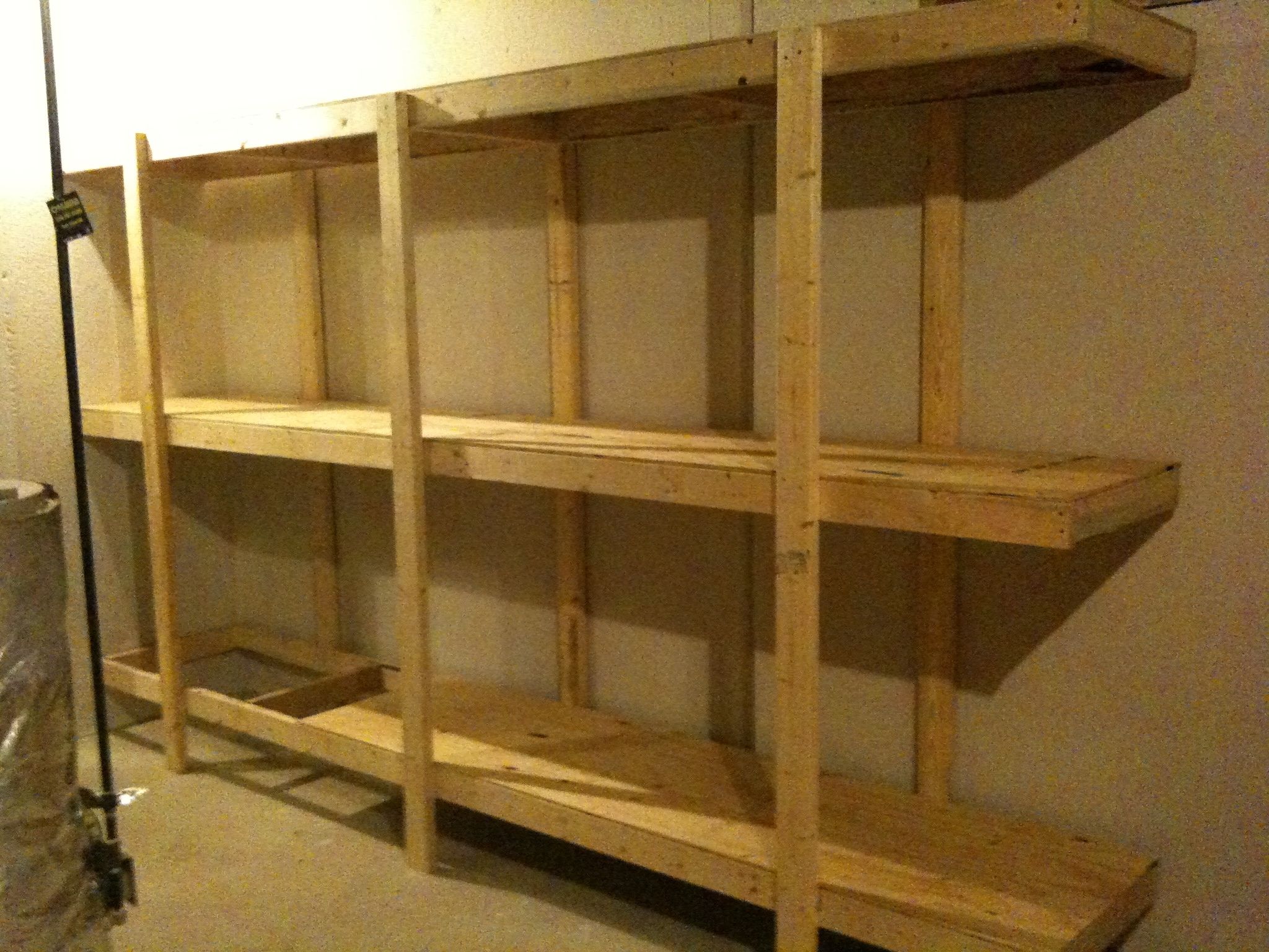 Build Easy Free Standing Shelving Unit For Basement Or Garage 7 Intended For Free Standing Shelving Units Wood (Photo 2 of 15)