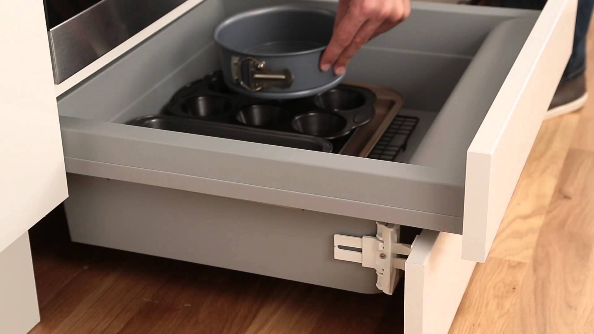 Built Under Oven Housing Storage Drawer From Howdens Joinery Youtube Intended For Plinth Drawers (View 7 of 15)