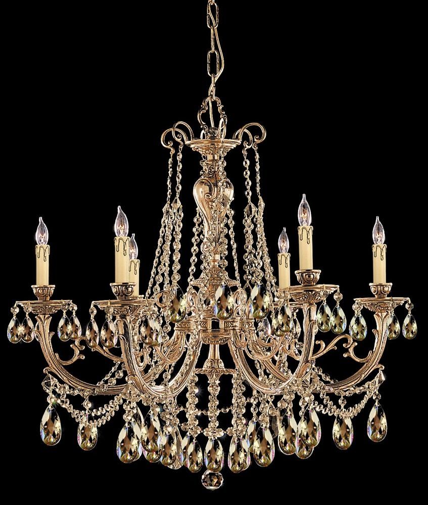 Buy 12 Lights Cast Brass Crystal Chandelier With Brass And Crystal Chandelier (Photo 8 of 12)