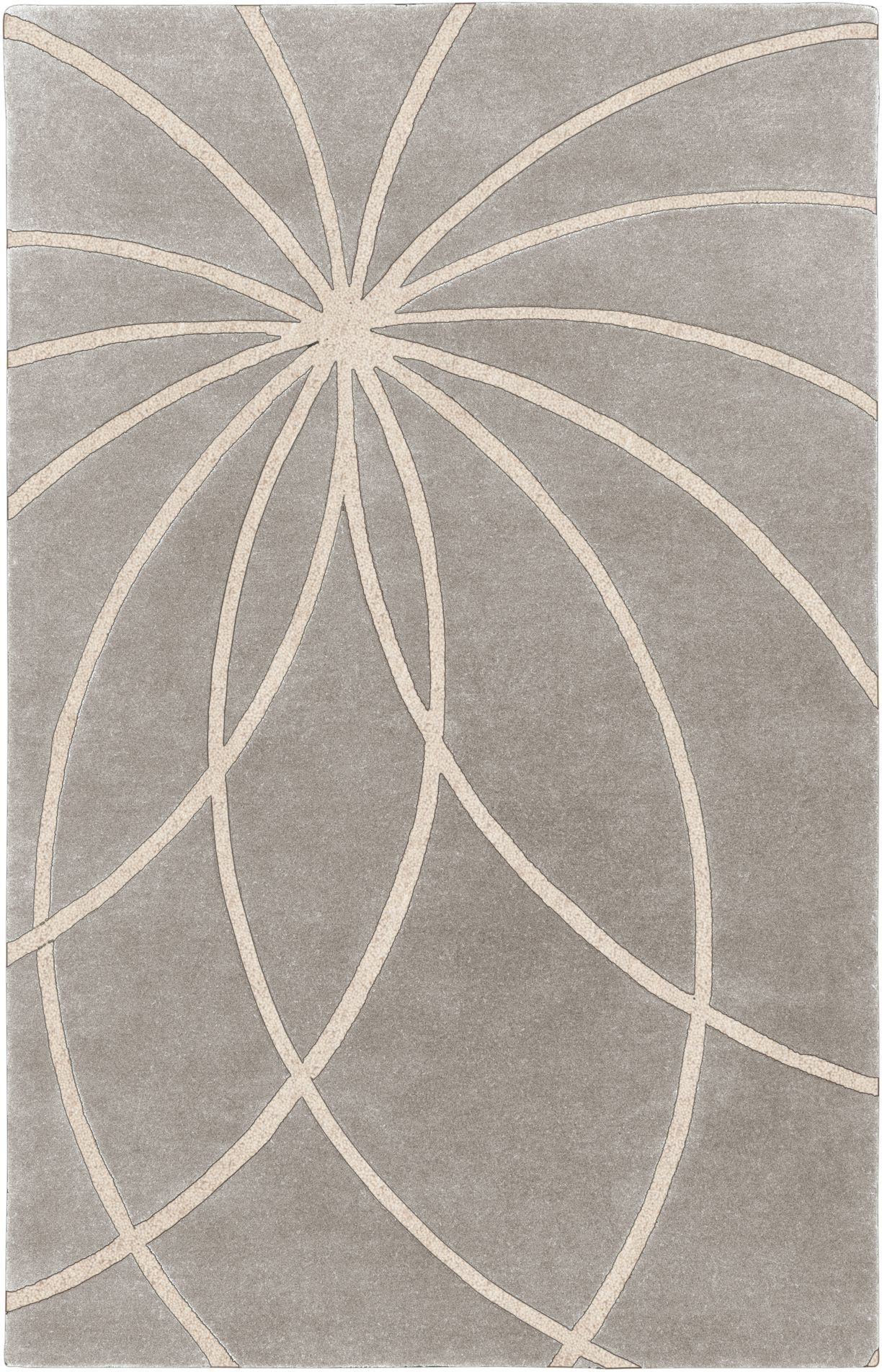 Cado Modern Furniture Fm7184 Modern Area Rug With Grey Solid Color Background Asymetrical Pattern Moroccan Style Design Made From Wool With Modern Wool Area Rugs (View 14 of 15)