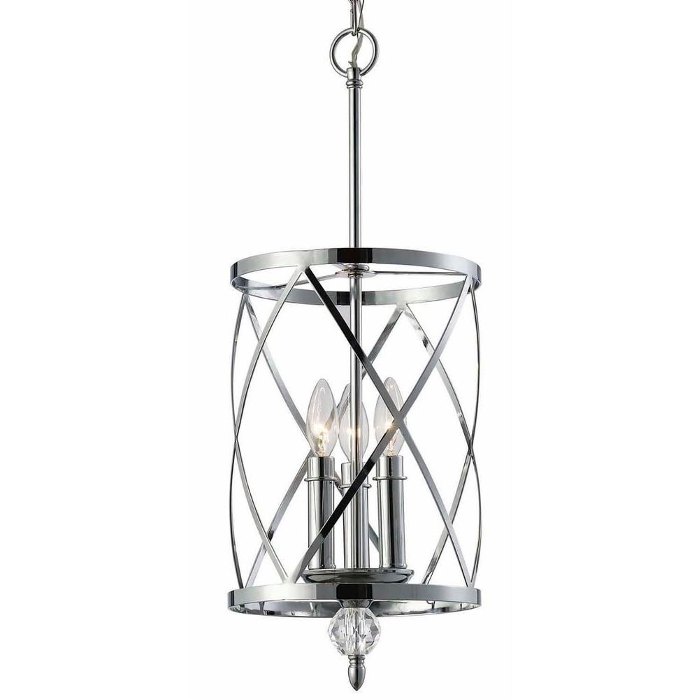 Canarm Vanessa 3 Light Chrome Chandelier Ich172b03ch10 The Home Intended For Chandelier Chrome (Photo 4 of 12)