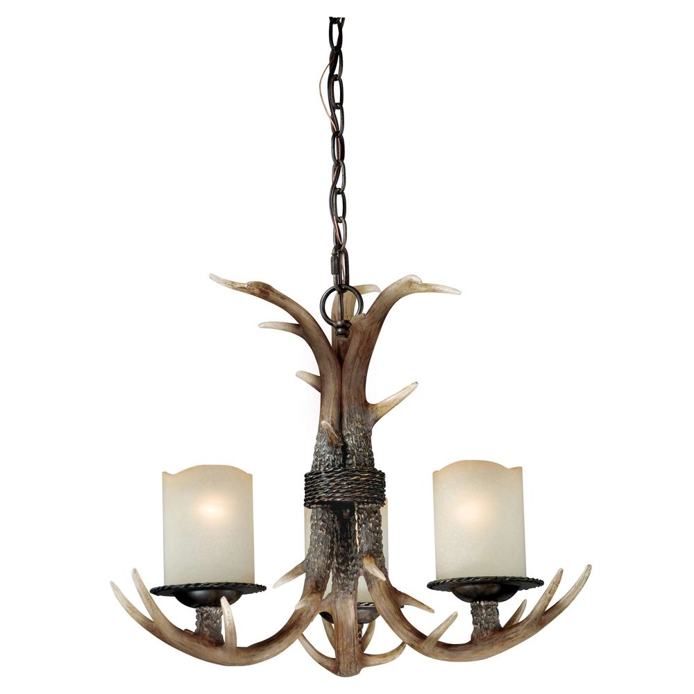 Cast Antler Chandelier 3 Light For Antler Chandeliers And Lighting (View 5 of 12)