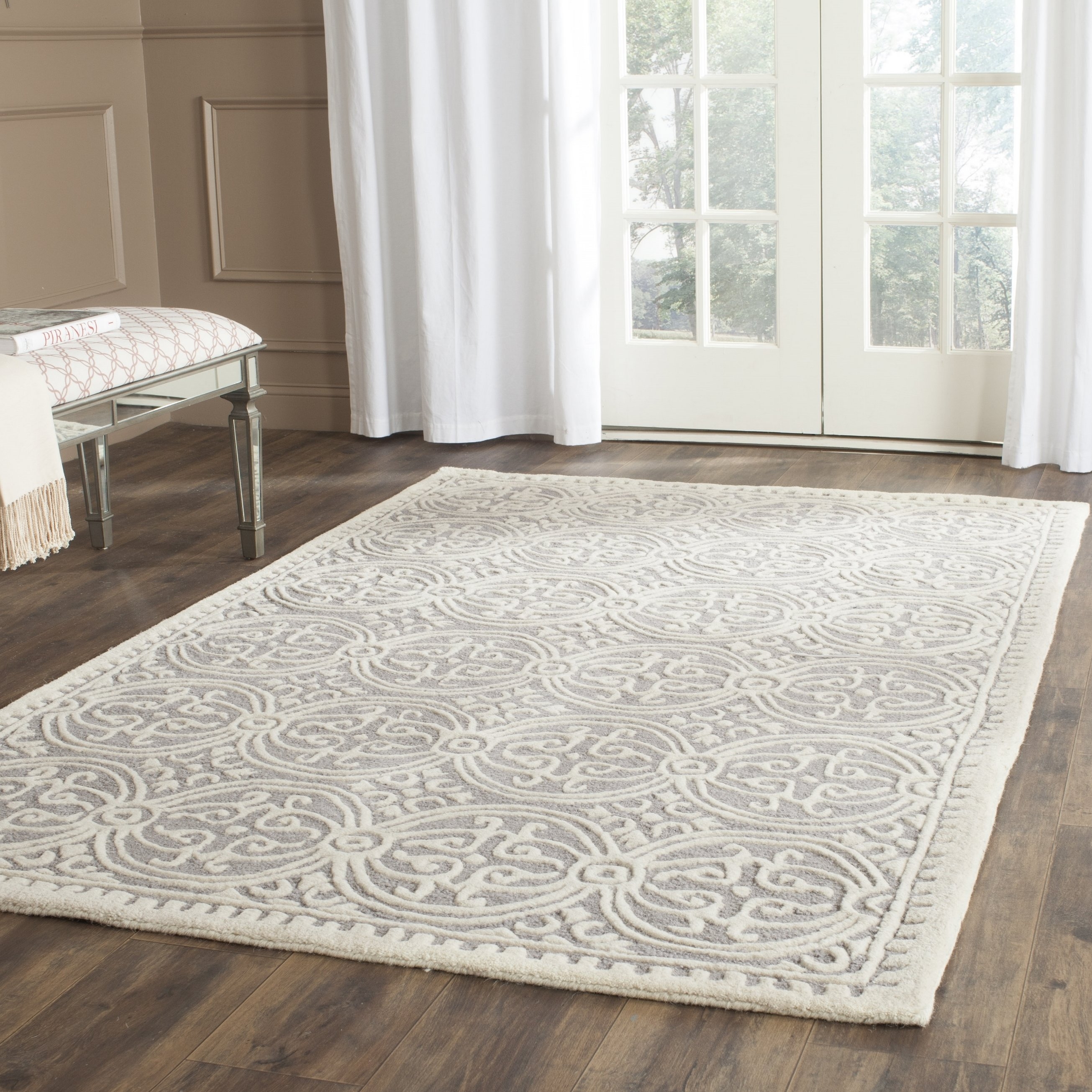 Cathay Silver Ivory Wool Hand Tufted Area Rug Reviews Joss With Hand Tufted Wool Area Rugs (Photo 1 of 15)