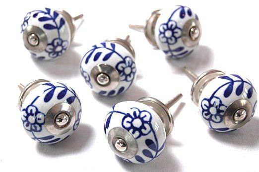 Ceramic Cabinet Knobs 12 Door Knobs Grey U0026 White Hand Painted For Porcelain Cupboard Knobs (Photo 12 of 15)