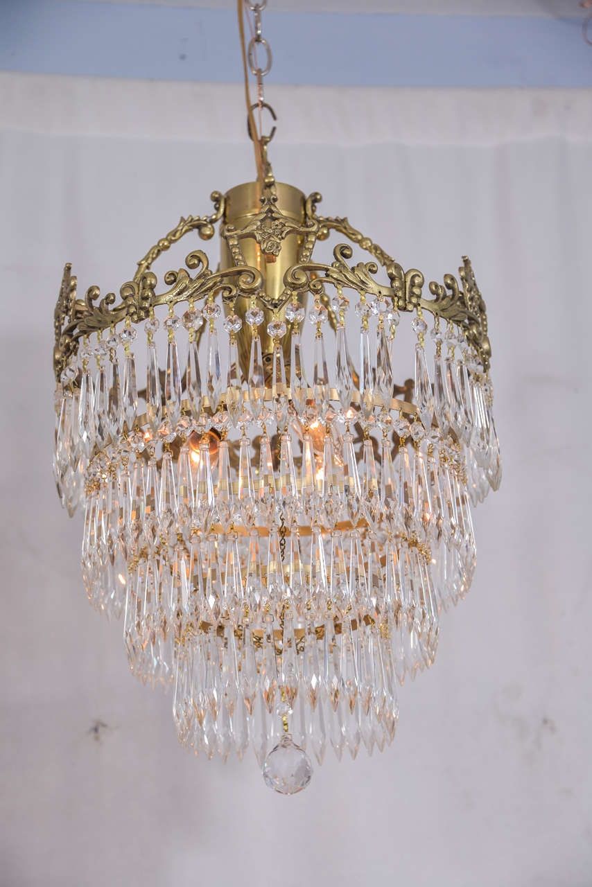 Chandelier Amusing Brass And Crystal Chandelier Crystal In Brass And Crystal Chandeliers (Photo 9 of 12)