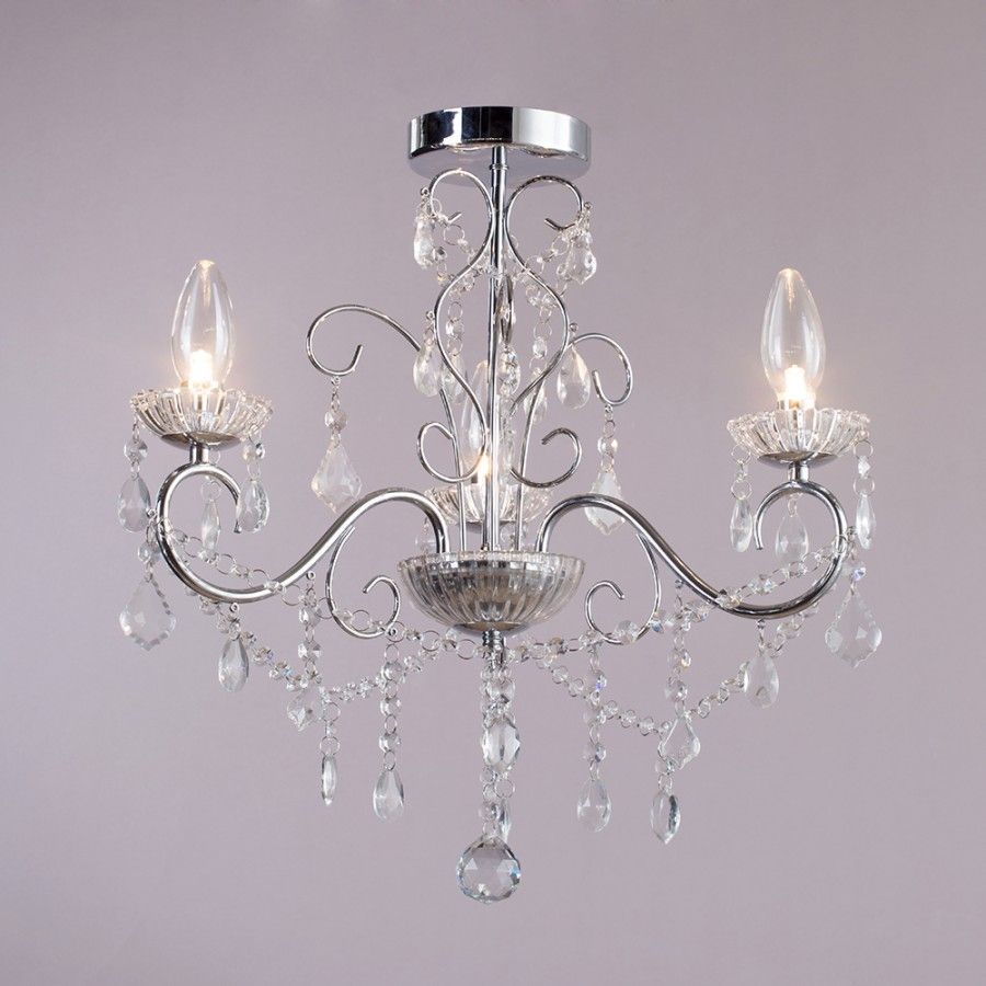 Featured Photo of 12 Ideas of Mini Bathroom Chandeliers