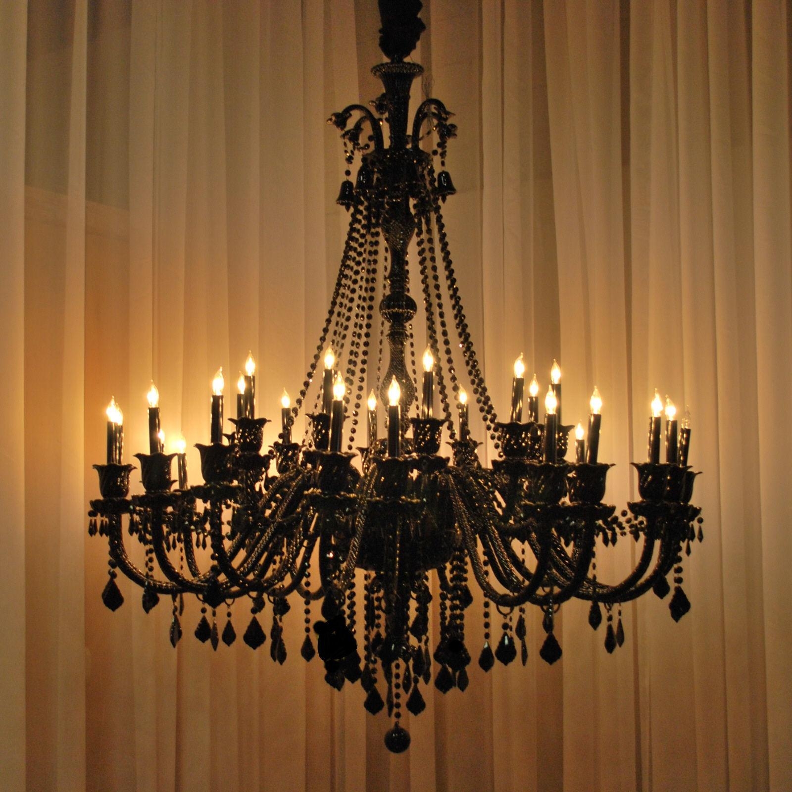 Chandelier Interesting Black Crystal Chandeliers Black Chandelier Within Large Black Chandelier (Photo 1 of 12)