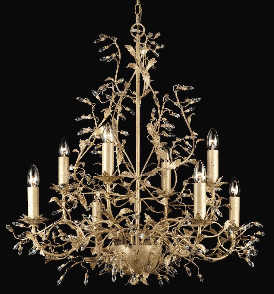 Chandelier Kolarz Contarini Light Gold Chandelier With Shades Within Cream Gold Chandelier (Photo 10 of 12)