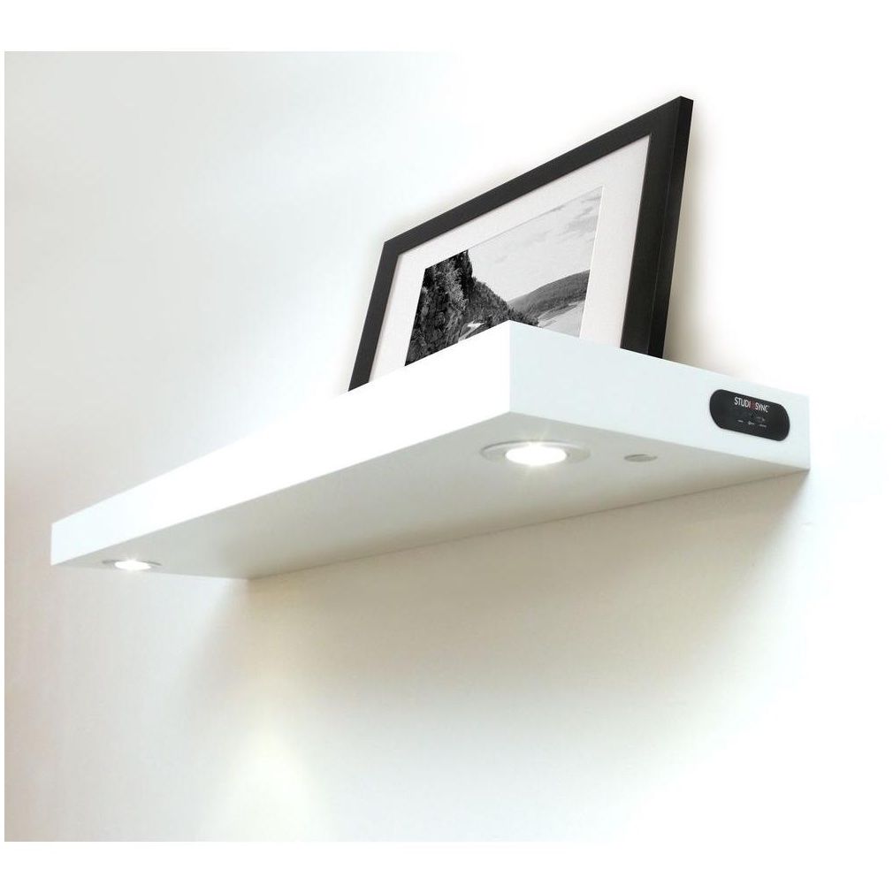 Clean Wall Decoration With White Color Floating Shelf Design Within Floating Shelf 100cm (View 5 of 12)