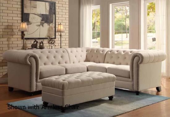 Coaster 500222 Beige Fabric Sectional Sofa Steal A Sofa Throughout Cloth Sectional Sofas (View 6 of 15)