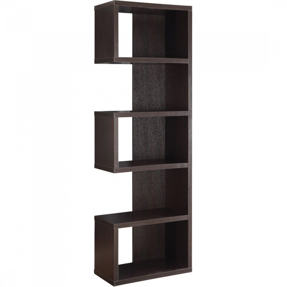 Coaster Cappuccino Semi Backless Bookshelf Local Furniture Outlet Within Backless Bookshelf (View 8 of 15)