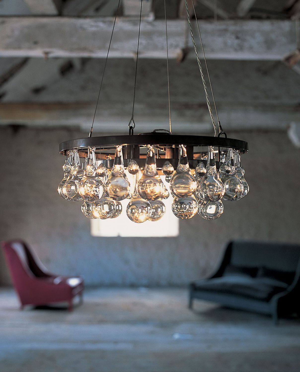 Contemporary Chandelier Glass Nickel Bronze Arctic Pear Pertaining To Bronze Modern Chandelier (Photo 10 of 12)