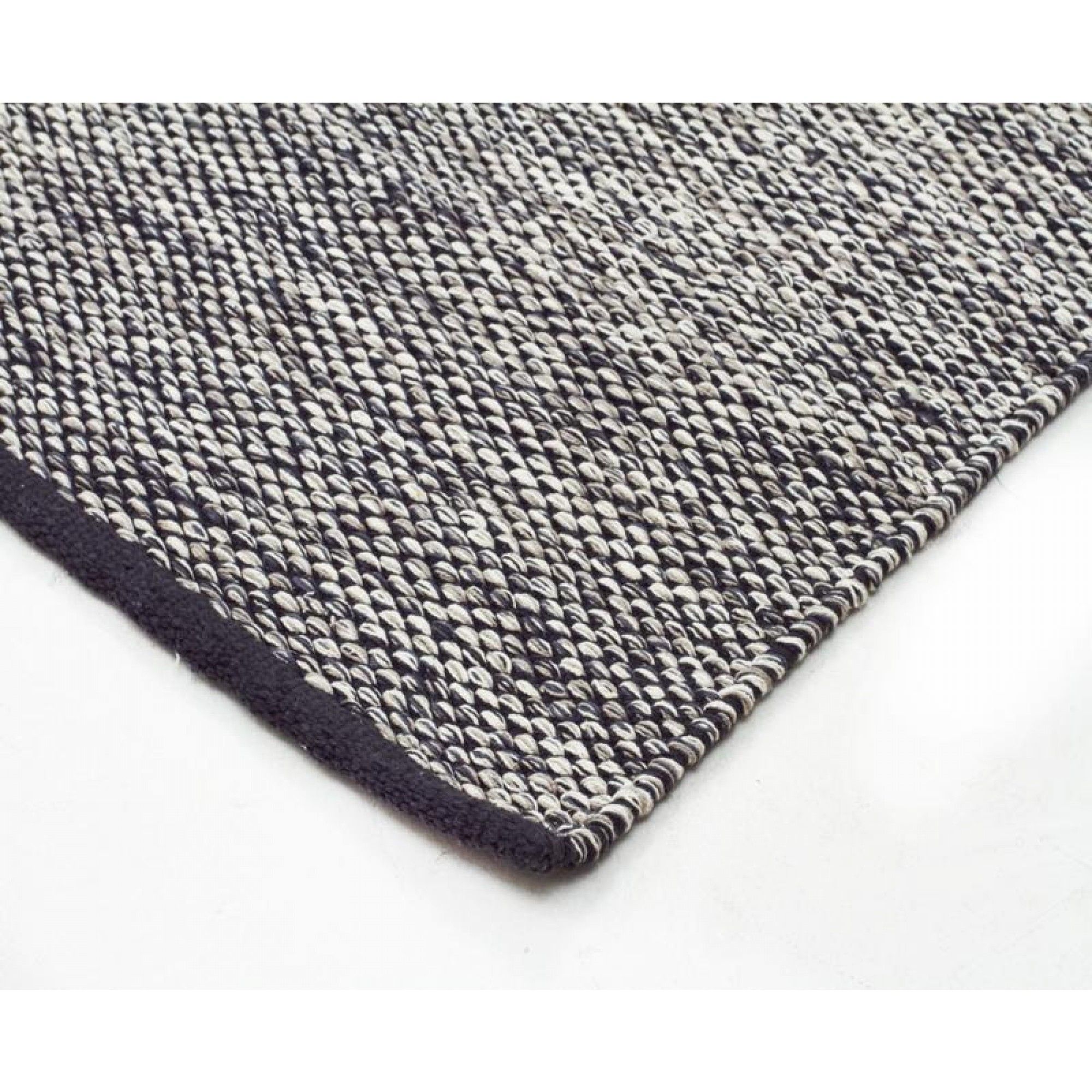 Cotton Envy Charcoal Black Flat Weave Floor Area Rug Free Shipping Within Non Wool Area Rugs (View 14 of 15)