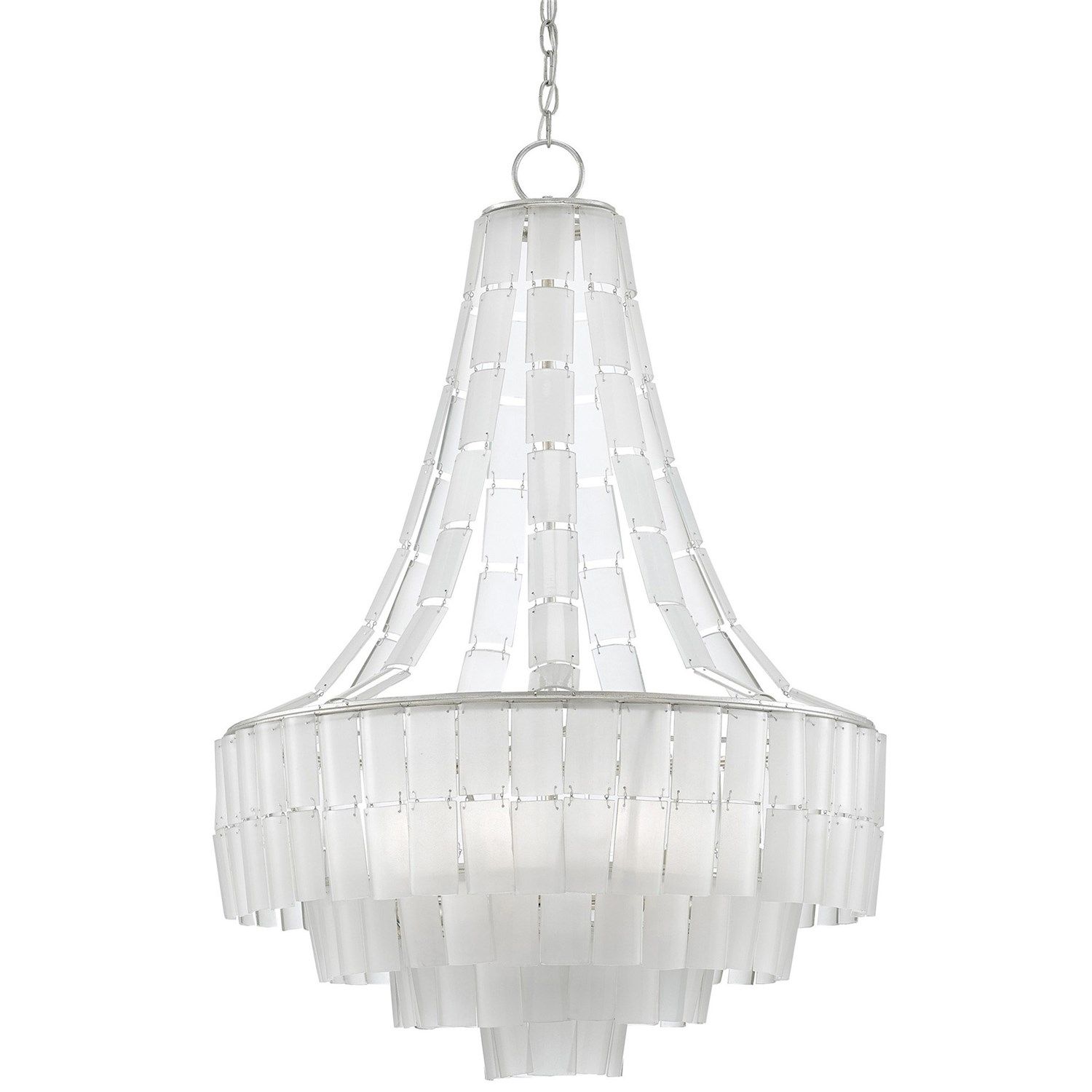 Currey And Company 9000 0159 Vintner Blanc 7 Light Contemporary With Regard To White Contemporary Chandelier (Photo 5 of 12)