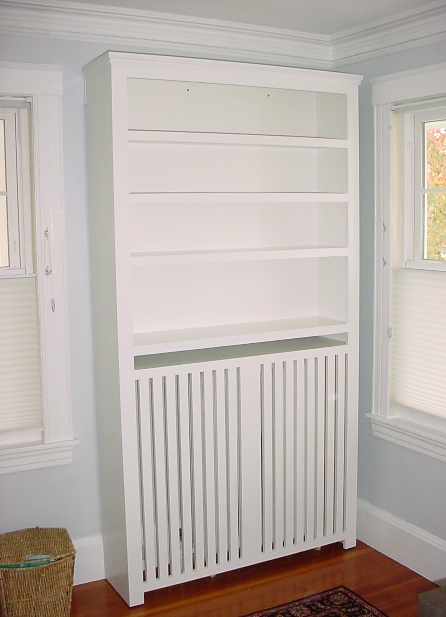 Custom Furniture Radiator Cover Bookcase In White Paint With Radiator Bookcase (Photo 1 of 15)