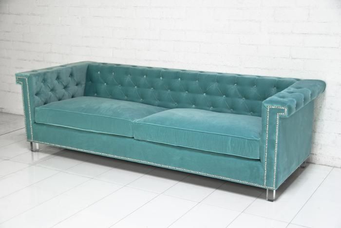 Elegant Velvet Sleeper Sofa Contemporary Sleeper Sofa Bed Blue With Regard To Aqua Sofa Beds (View 5 of 15)