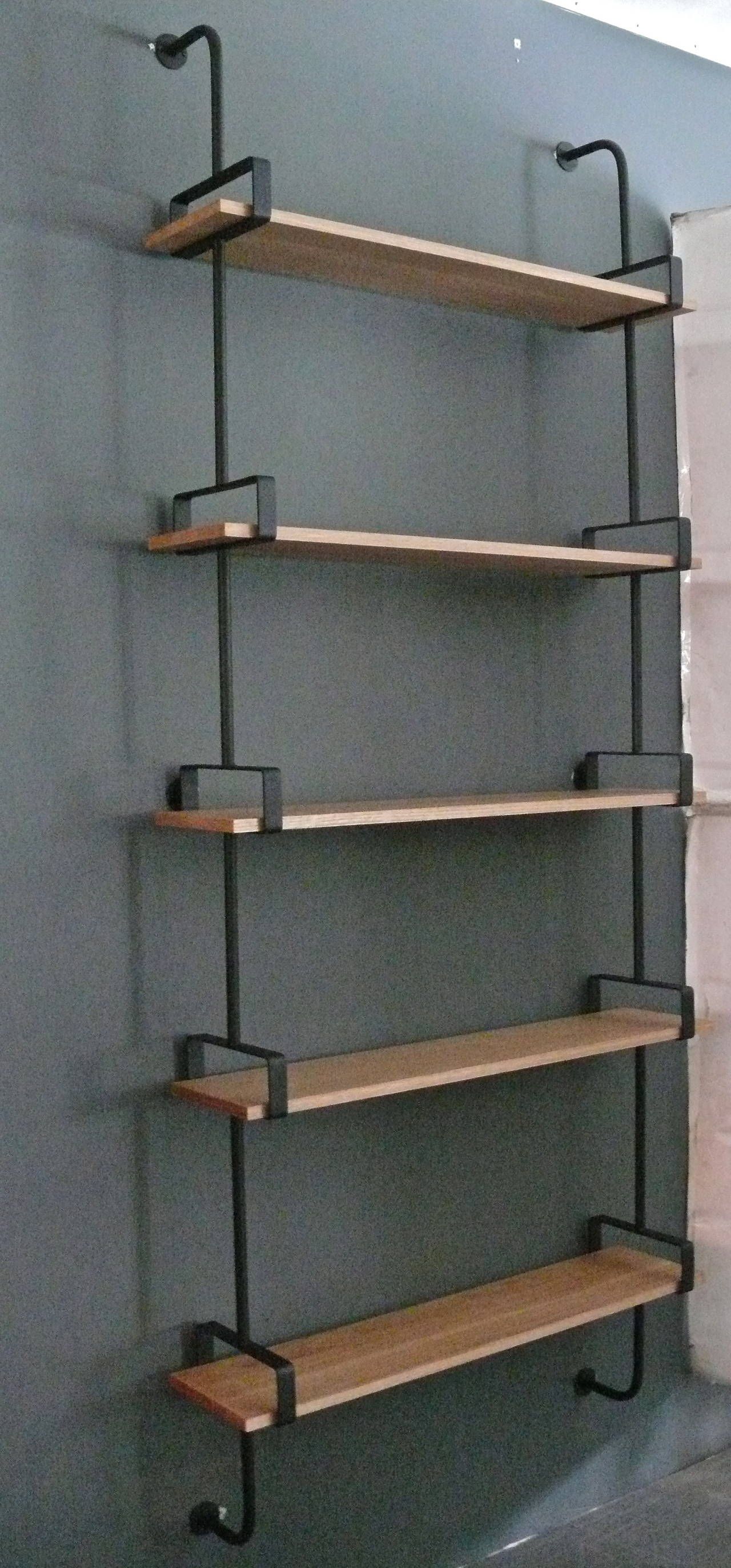 French Iron And Oak Wall Shelves For Sale At 1stdibs Pertaining To Oak Wall Shelves (View 5 of 15)