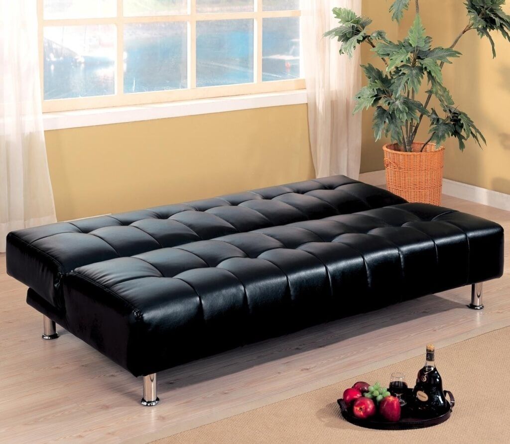 Furniture Large Black Tufted Convertible Sofa Bed Ideas Pertaining To Convertible Sofa Bed (View 8 of 15)