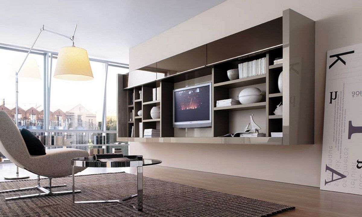 Furniture Living Room Bookcase Storage Cabinet As Room Divider Throughout Tv Cabinet And Bookcase (Photo 6 of 15)