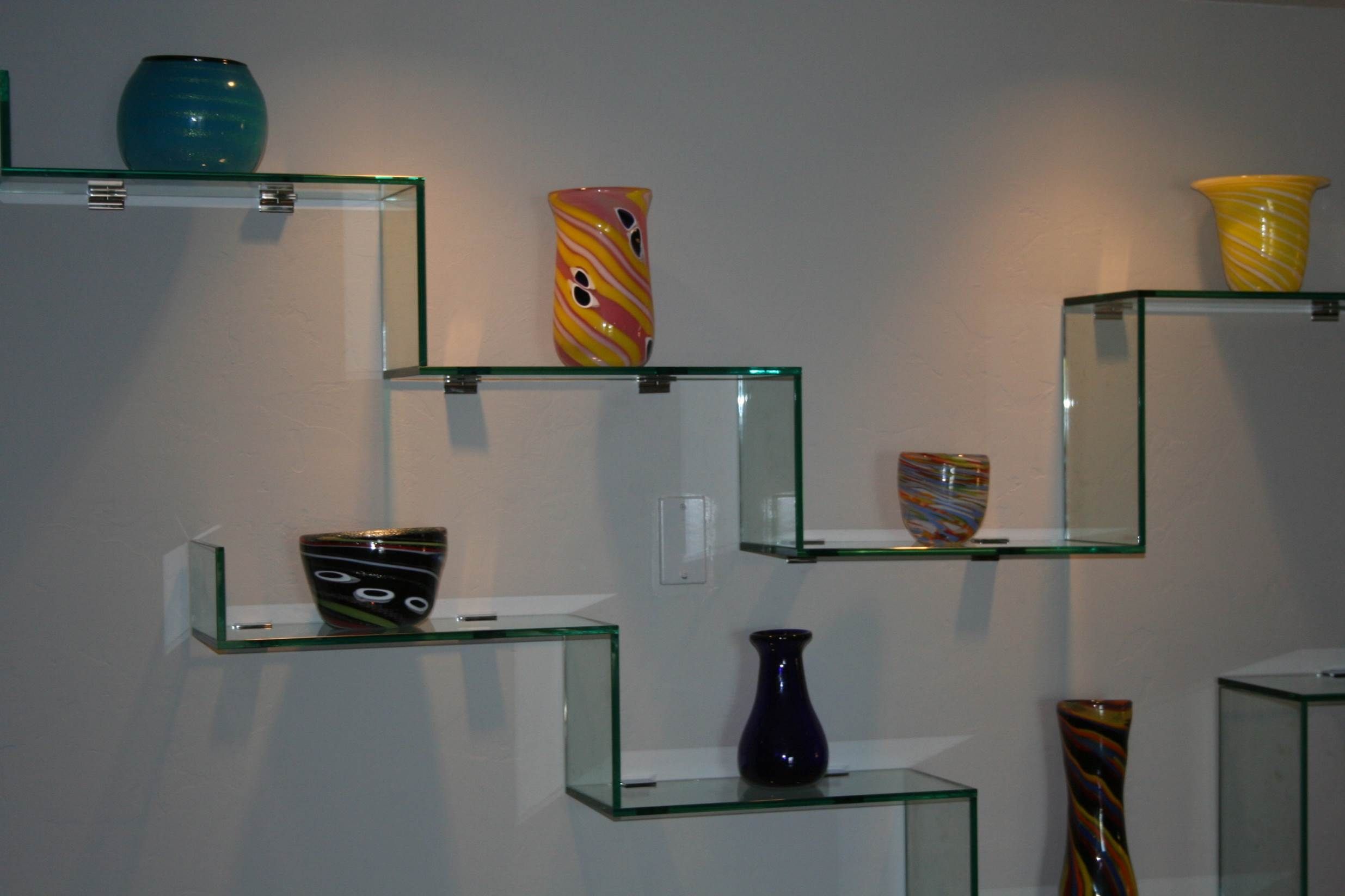 Glass Wall Display Shelf Nucleus Home With Wall Mounted Glass Display Shelves (Photo 15 of 15)