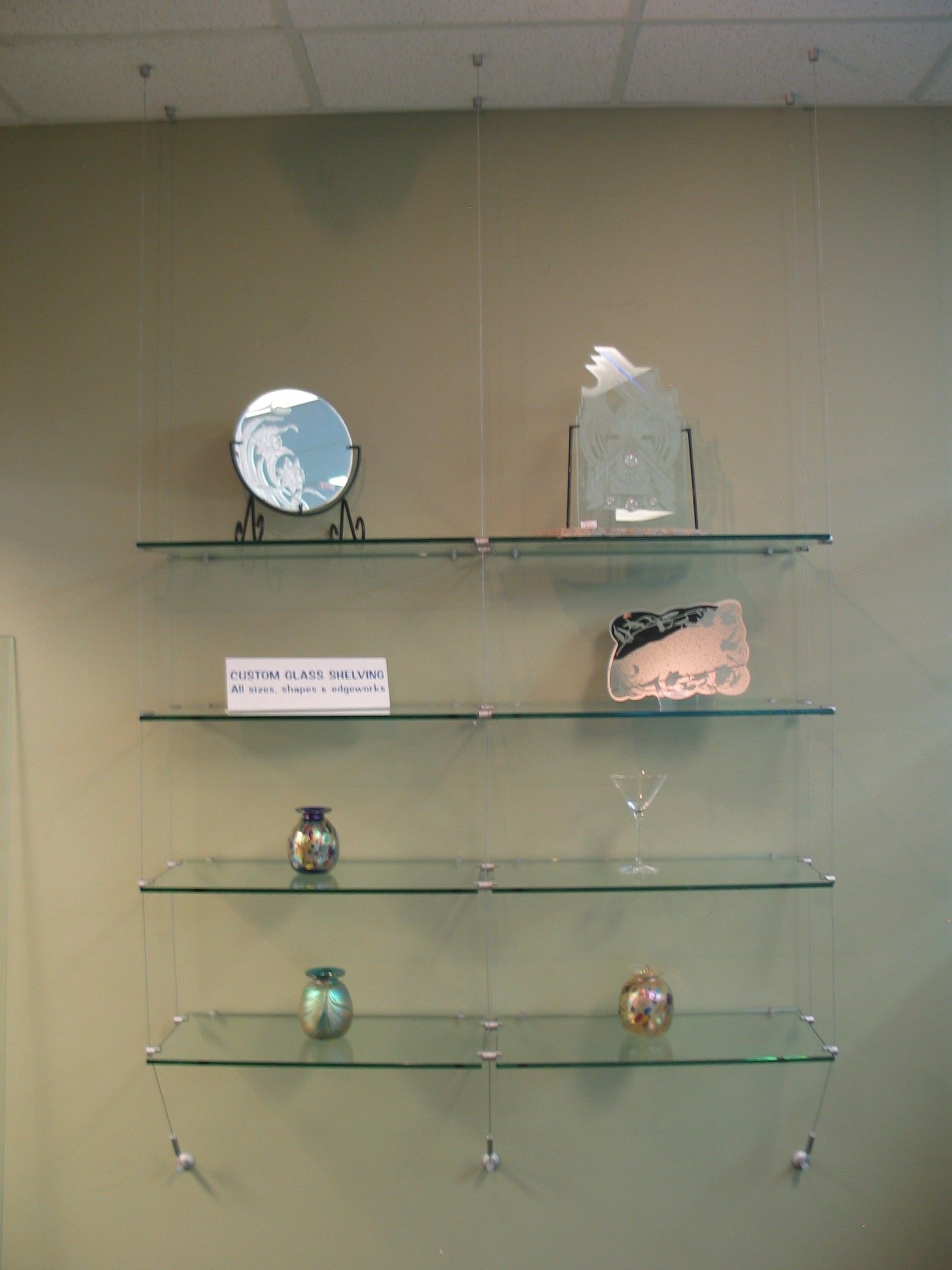 Glass Wall Shelves Glass Wall Shelf Bracket For Glass Shelfglass For Suspended Glass Display Shelves (Photo 6 of 12)