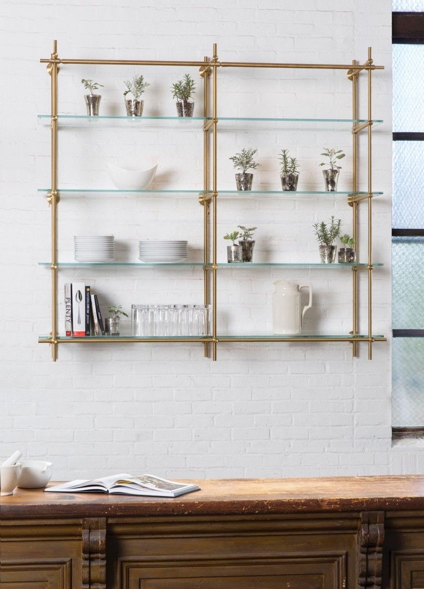 Hanging Metal And Glass Shelves Decorao Vidro Pinterest Throughout Suspended Glass Shelving (View 6 of 12)