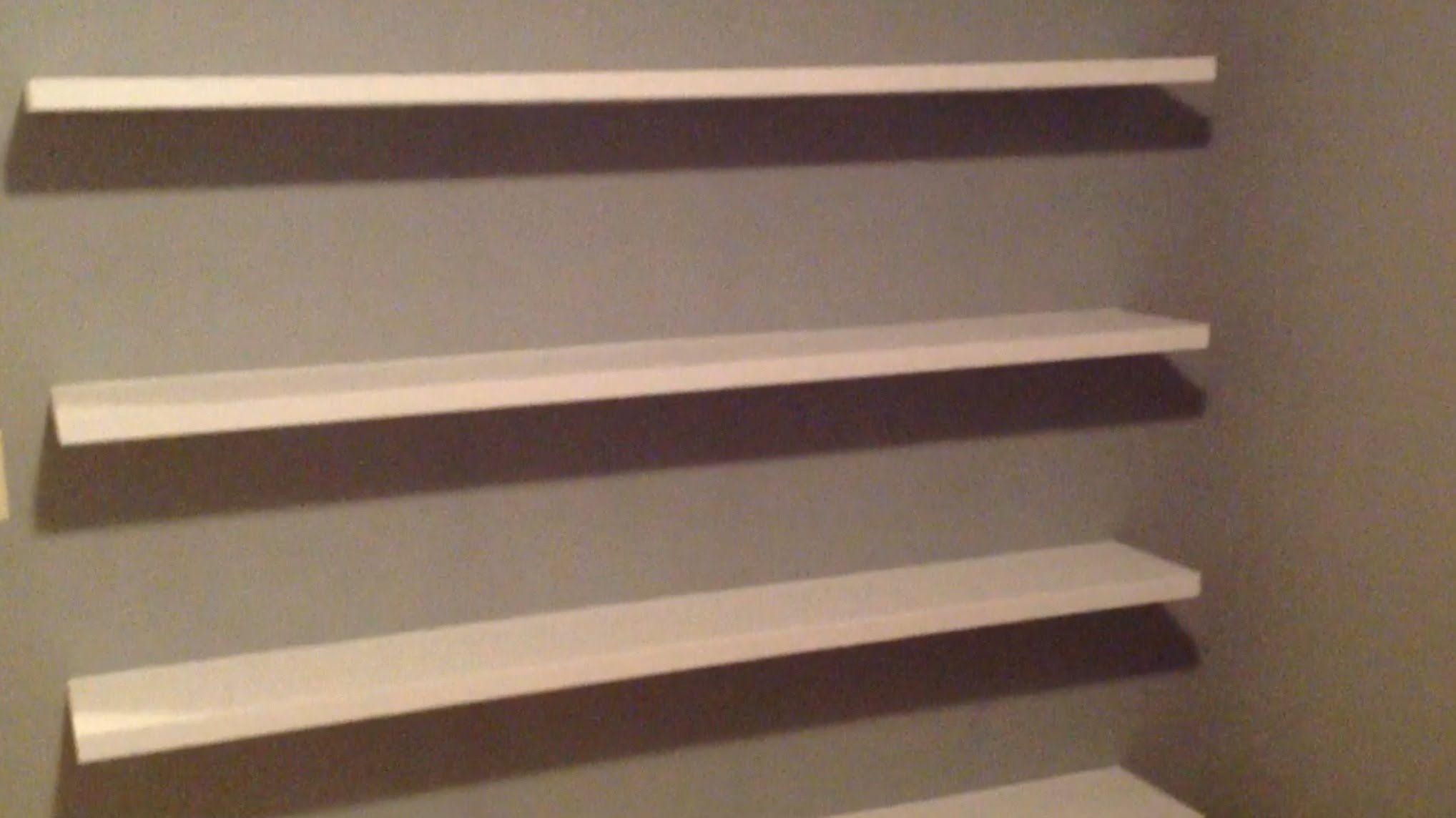 How To Build Sleek Free Floating Wall Shelves Youtube In Floating Wall Shelves (View 9 of 12)