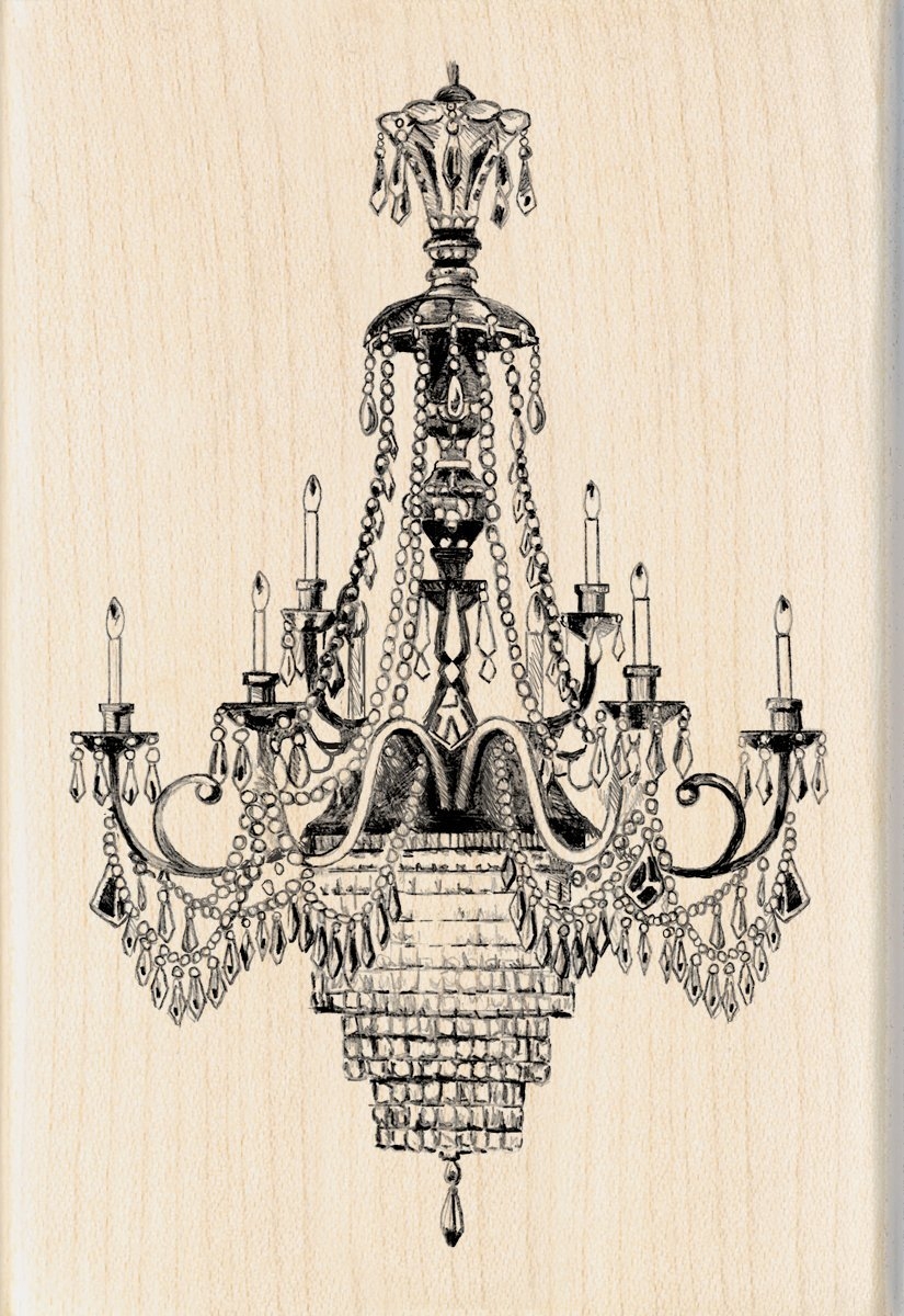 Inkadinkado Wood Mounted Rubber Stamp Ballroom Chandeliers Throughout Ballroom Chandeliers (Photo 1 of 12)