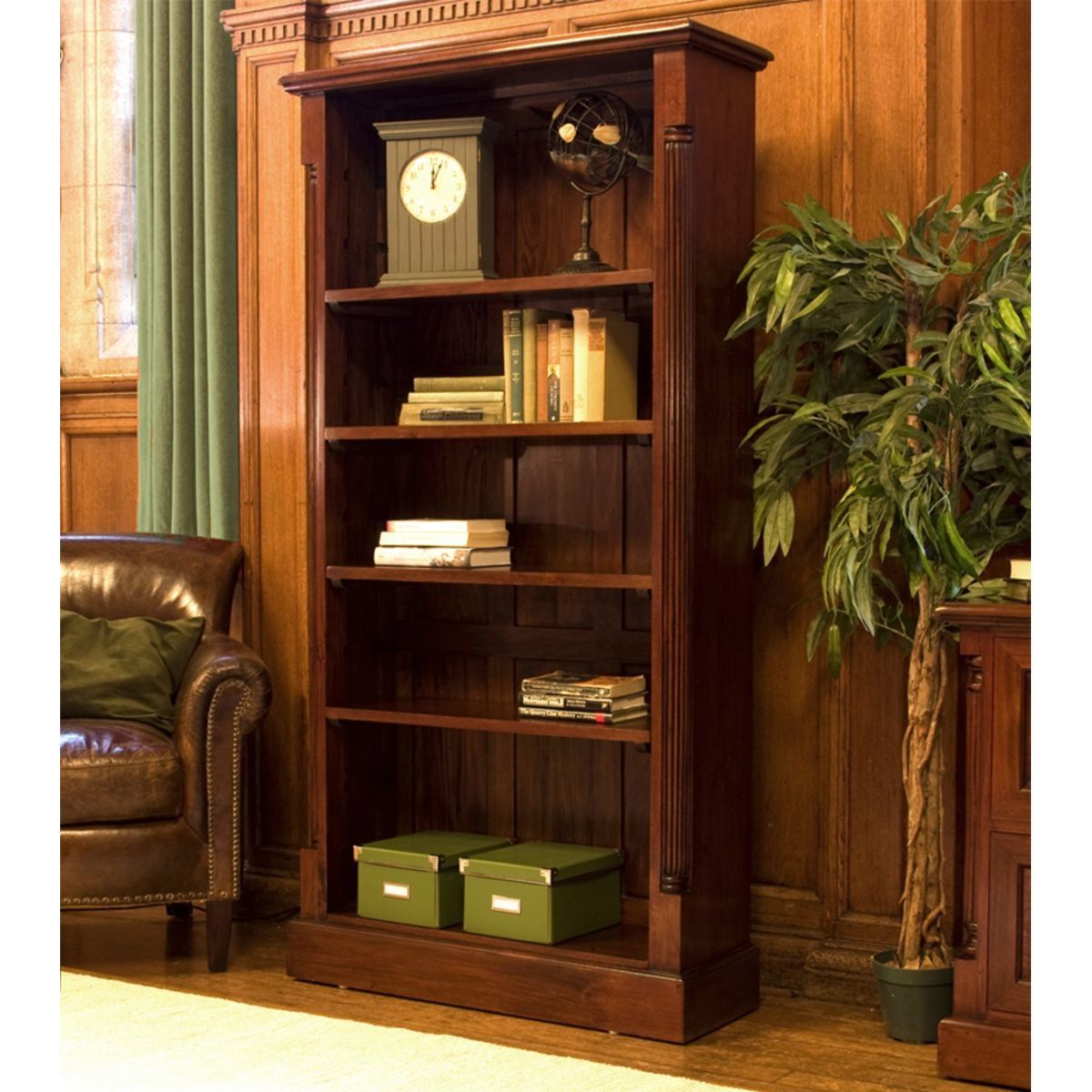 La Roque Tall Open Mahogany Bookcase Wooden Furniture Store In Mahogany Bookcase (View 13 of 15)