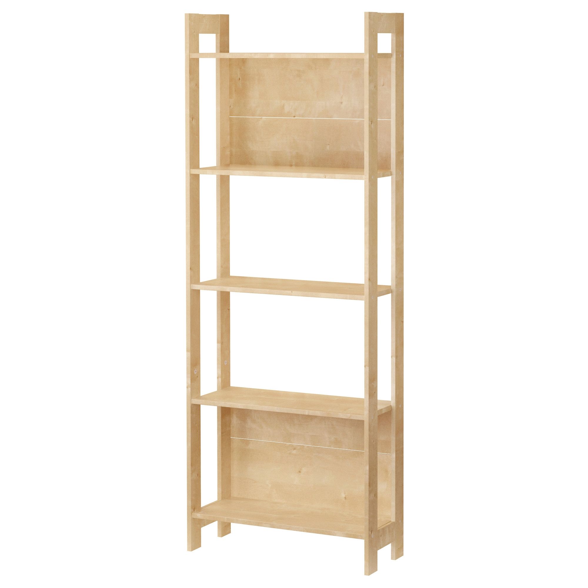 Laiva Bookcase Birch Effect 62×165 Cm Ikea Inside Bookcase Flat Pack (View 8 of 15)