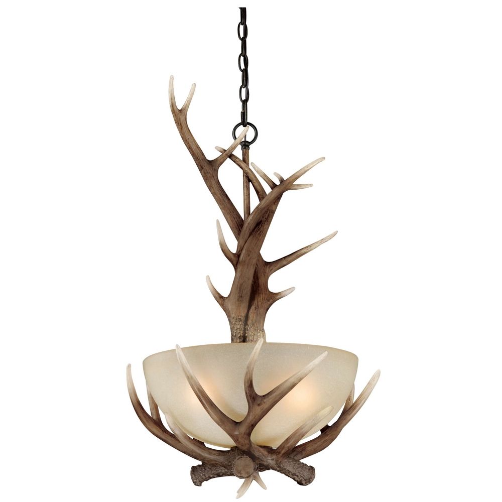 Lamp Deer Horn Chandelier With Authentic Look For Your Lighting With Regard To Antler Chandeliers And Lighting (Photo 7 of 12)