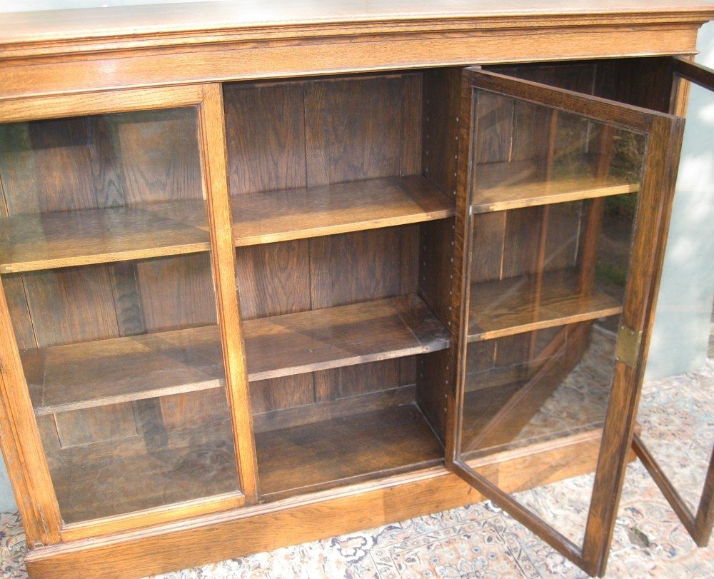 Large Oak Glazed Bookcase C1900 Antiques Atlas With Regard To Oak Glazed Bookcase (View 4 of 15)