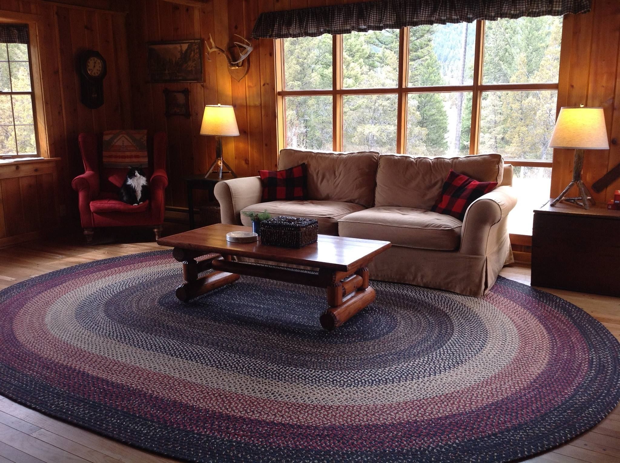 Large Oval Rug Roselawnlutheran Inside Wool Braided Area Rugs (Photo 11 of 11)