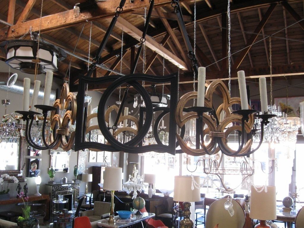 Large Wrought Iron Chandelier At 1stdibs Inside Wrought Iron Chandelier (Photo 5 of 12)