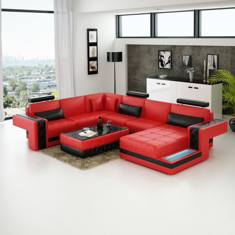Leather Sectional Sleeper Sofa With Regard To Red Sectional Sleeper Sofas (View 8 of 15)