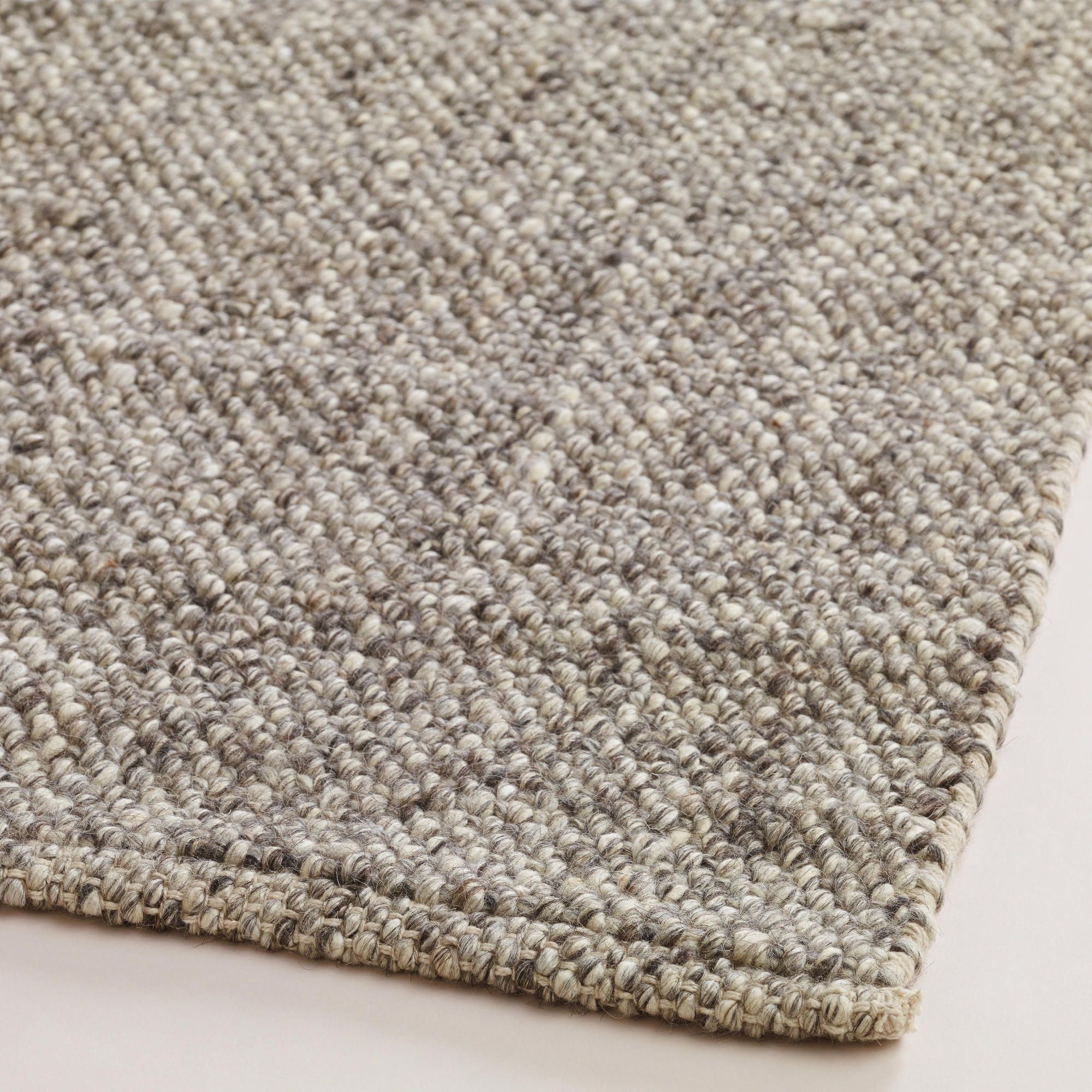 Light Gray Emilie Flatweave Sweater Wool Area Rug With Wool Braided Area Rugs (Photo 168 of 264)