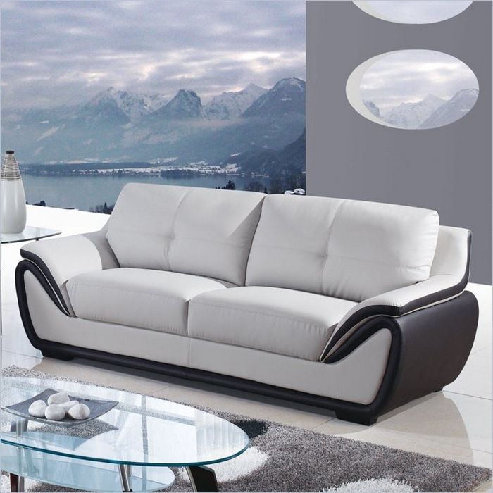 Lovely Two Tone Leather Sofa With Leather Sofa And Loveseat In Two Inside Two Tone Sofas (View 14 of 15)