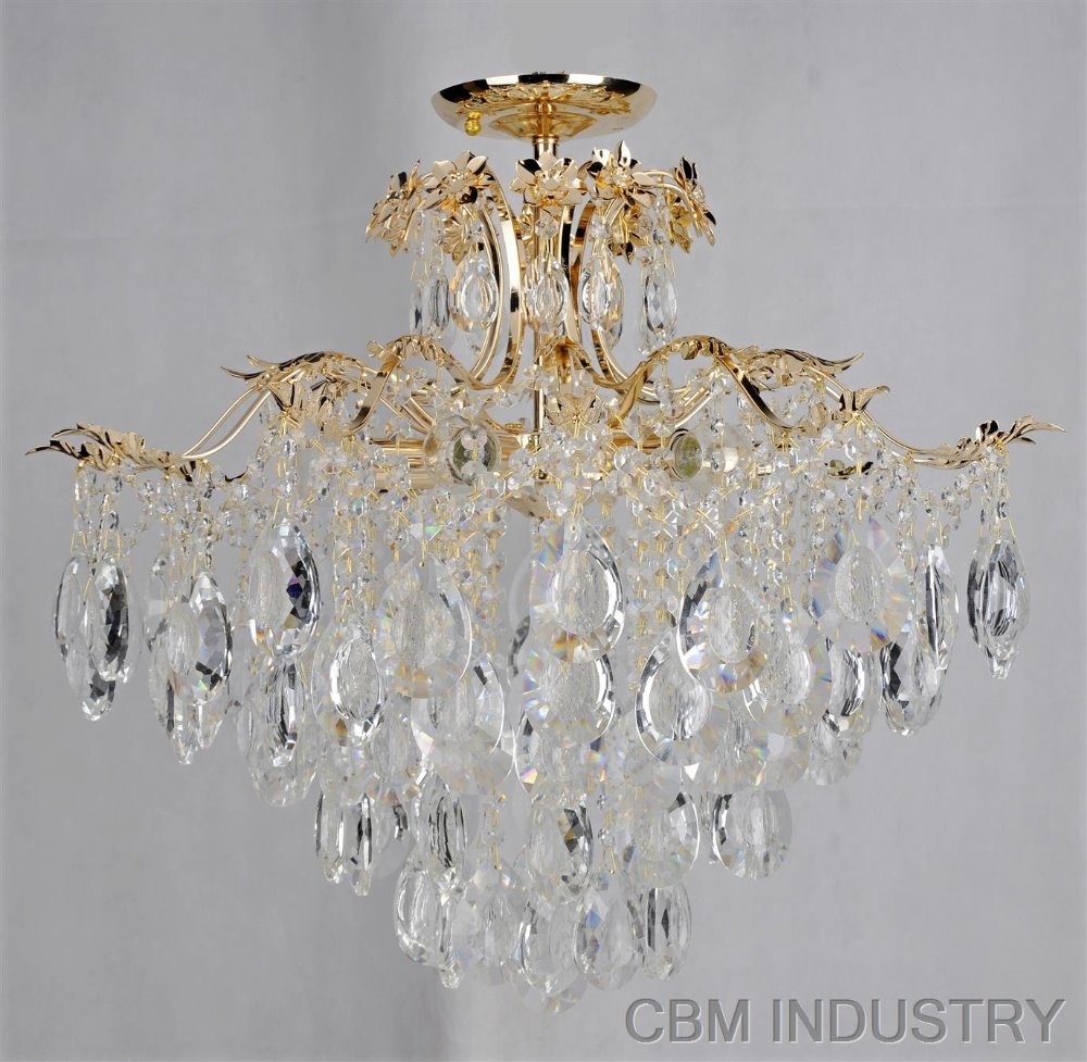 Low Ceiling Crystal Chandelier Low Ceiling Crystal Chandelier For Chandeliers For Low Ceilings (Photo 1 of 12)