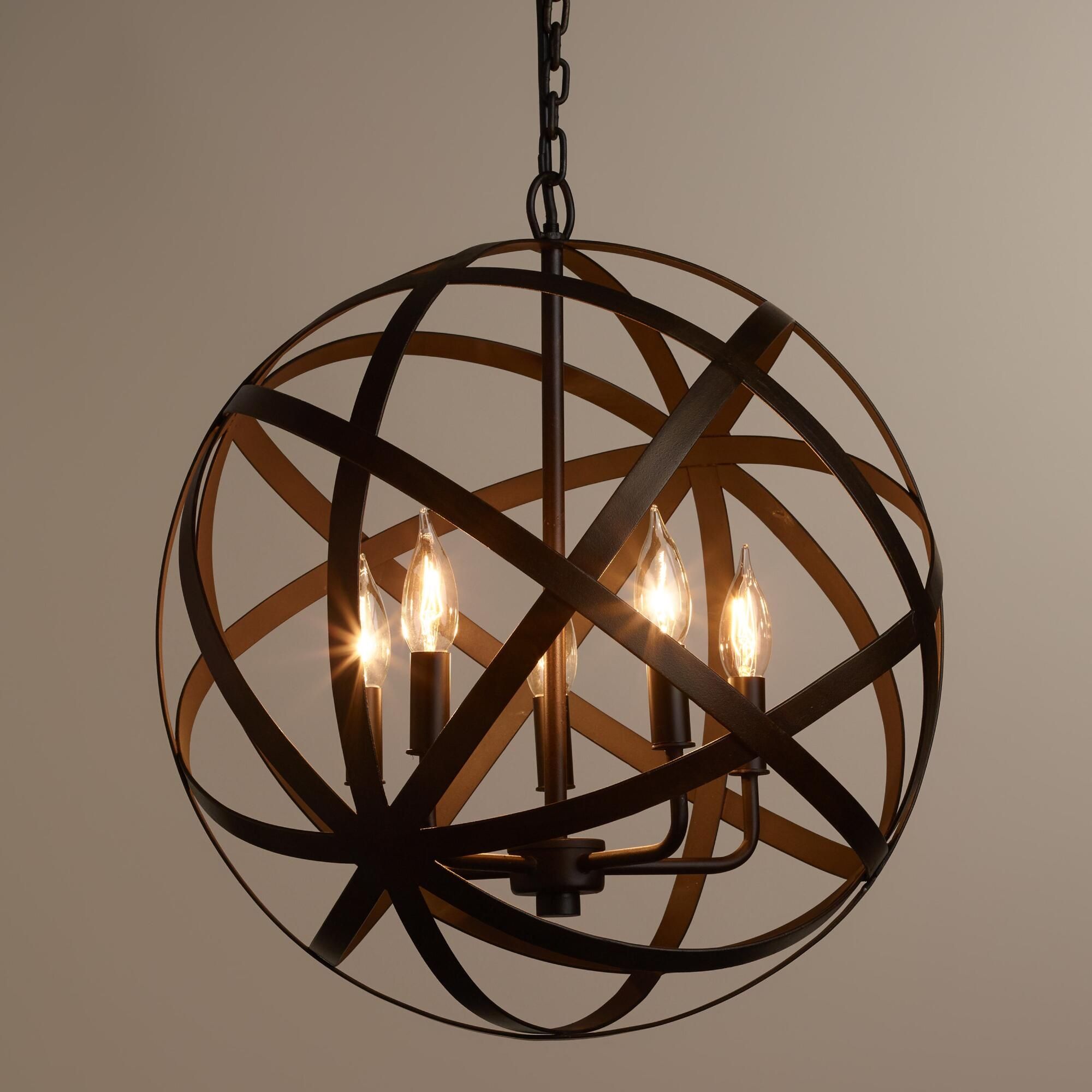 Metal Orb Chandelier Orb Chandelier And Industrial Style Intended For Globe Chandeliers (Photo 8 of 12)