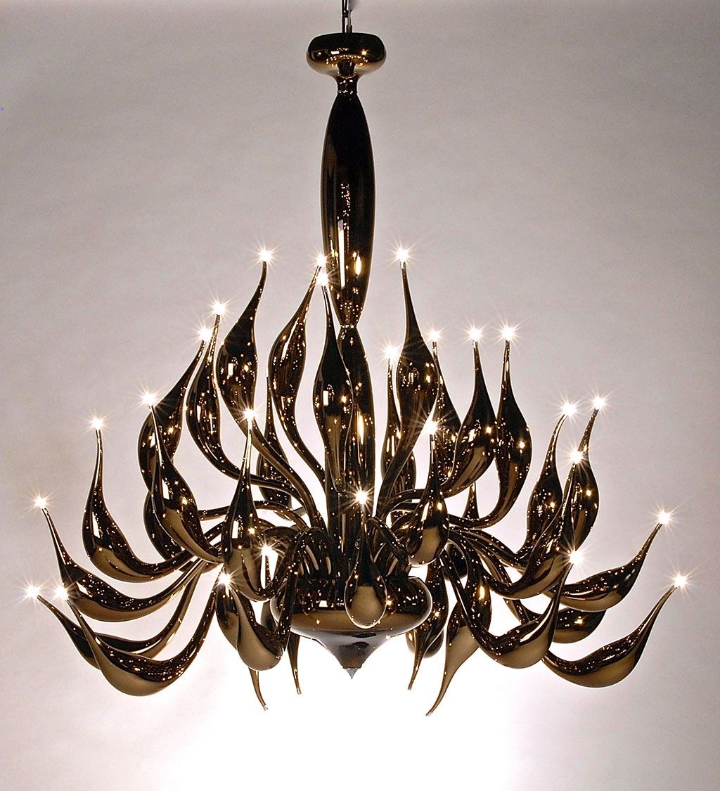 Mirrored Tobacco Chandelier Lu 17 For A Modern Interior Lighting With Regard To Mirrored Chandelier (Photo 3 of 12)