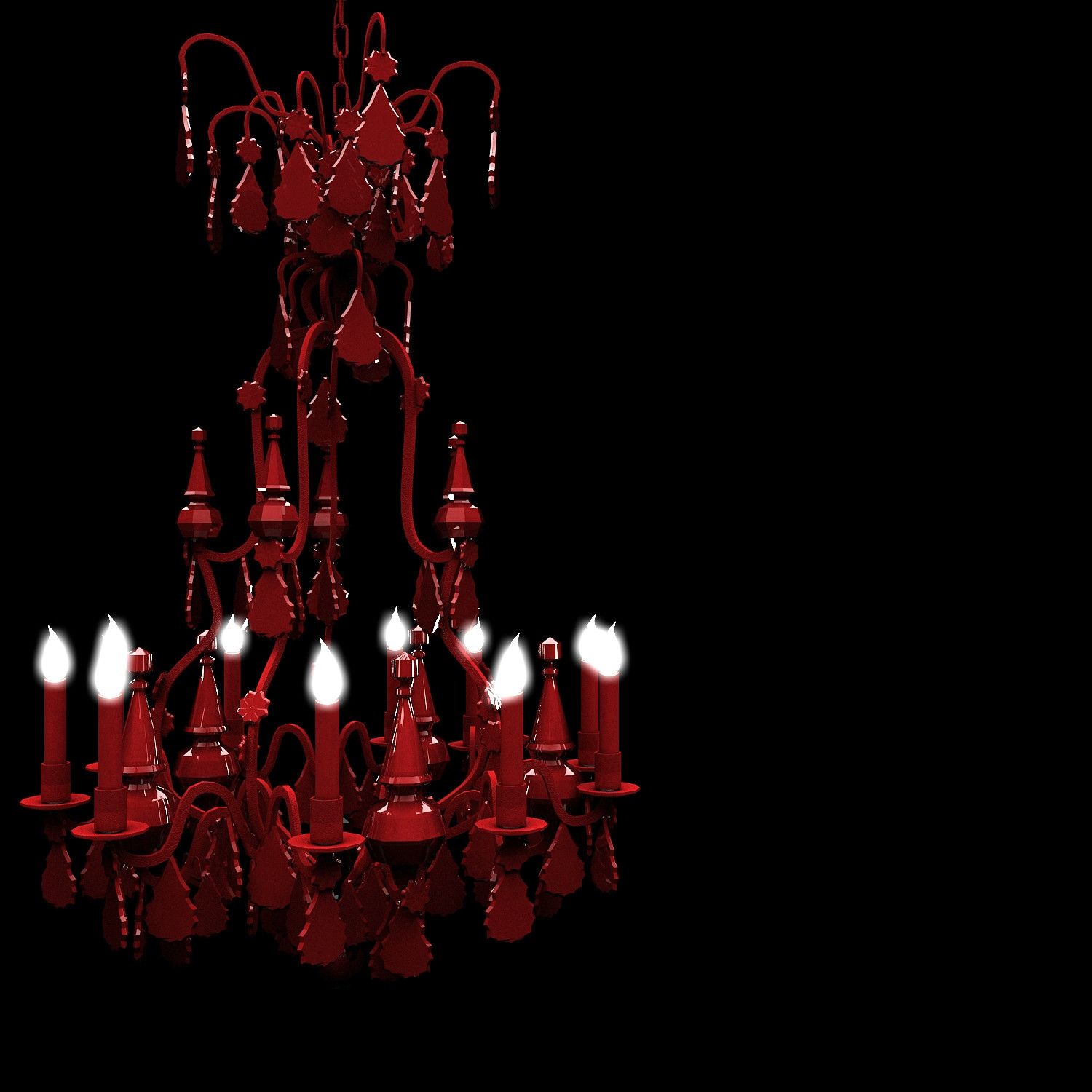 Model Modern Red Chandelier Lights Within Modern Red Chandelier (Photo 3 of 12)