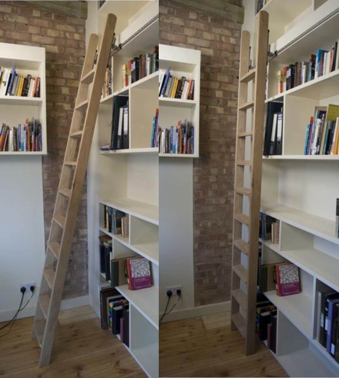 Modern Sliding Ladder Uk Roselawnlutheran Throughout Sliding Library Ladder (View 1 of 15)