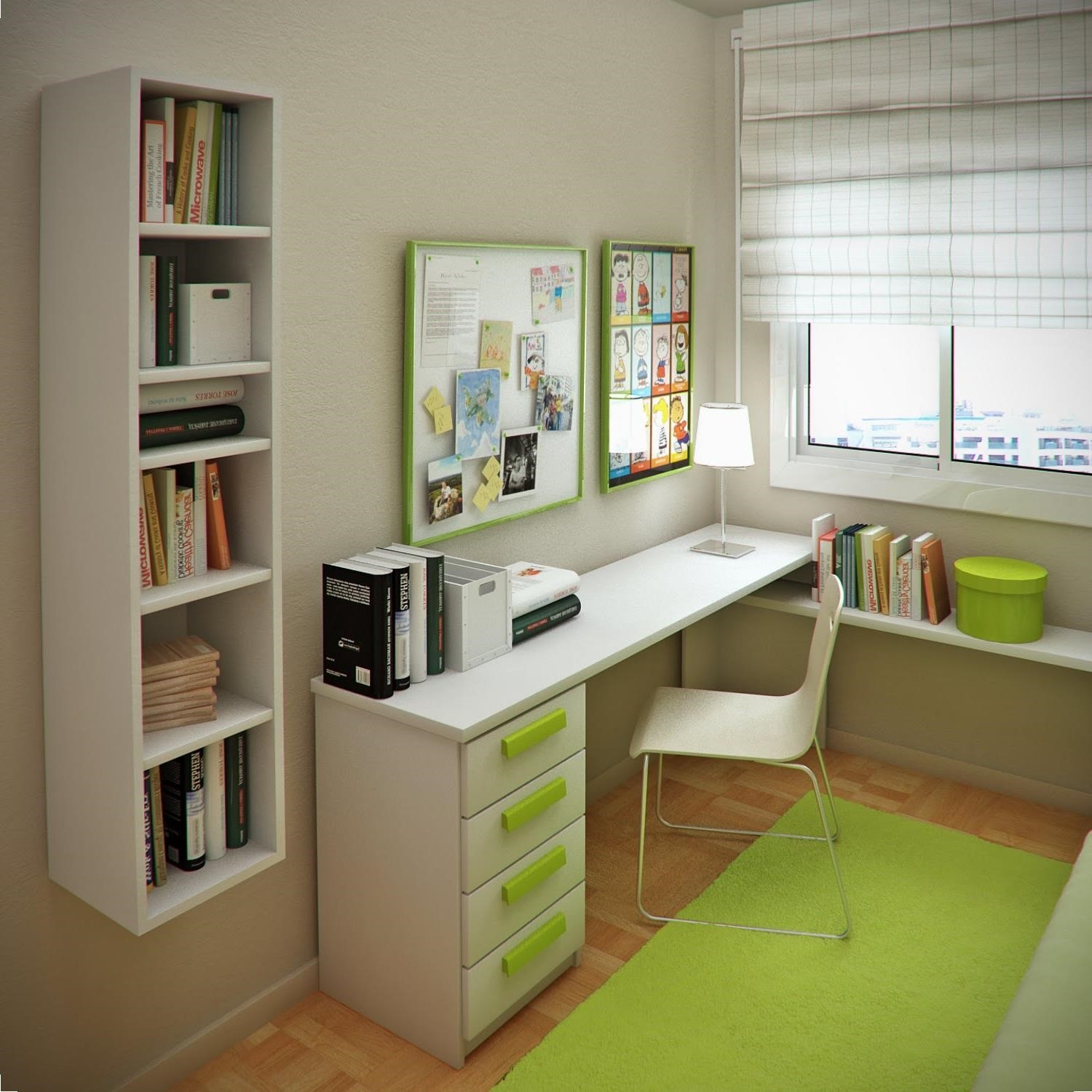 Modern Study Table With Bookshelf 15001500 Little Office For Study Desk With Bookshelf (Photo 1 of 15)